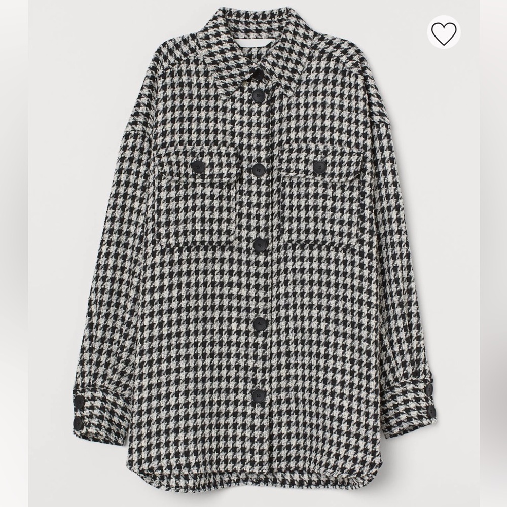 NWT H&M Houndstooth Shacket